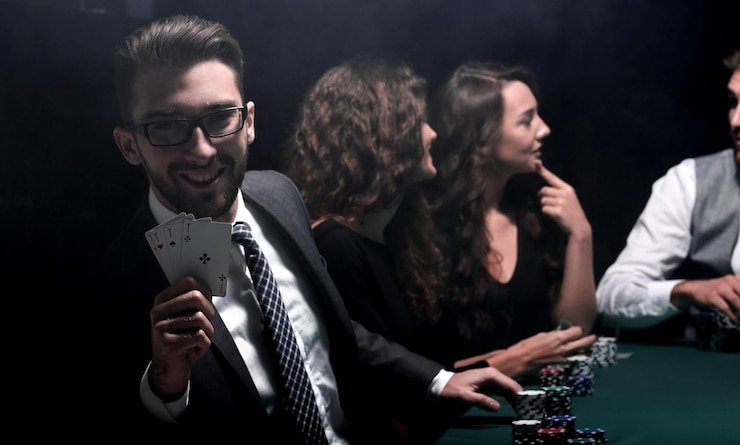 Tata letak meja American Roulette dengan semua pilihan taruhan